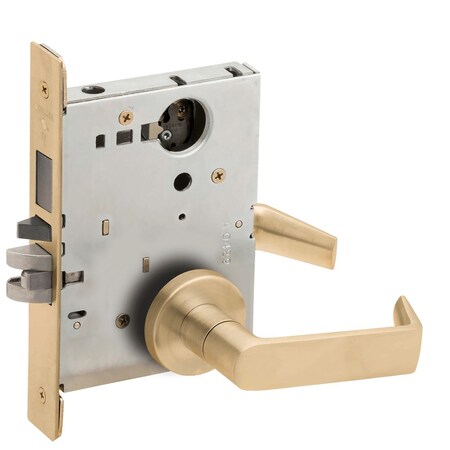 Entrance Mortise Lock With Deadbolt, 06A Design, Less Cylinder, Satin Brass